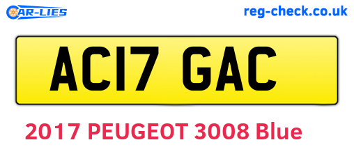 AC17GAC are the vehicle registration plates.