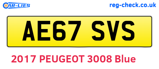 AE67SVS are the vehicle registration plates.