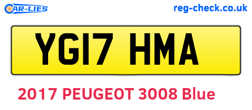 YG17HMA are the vehicle registration plates.