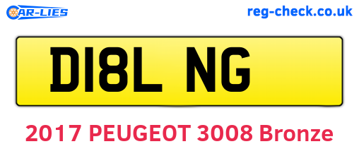 D18LNG are the vehicle registration plates.