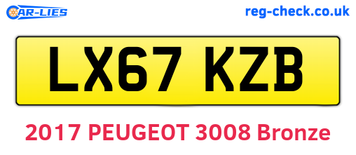 LX67KZB are the vehicle registration plates.