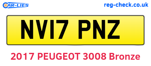 NV17PNZ are the vehicle registration plates.