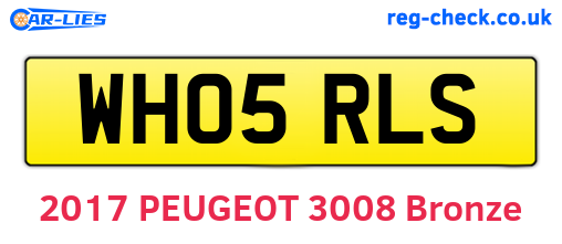 WH05RLS are the vehicle registration plates.
