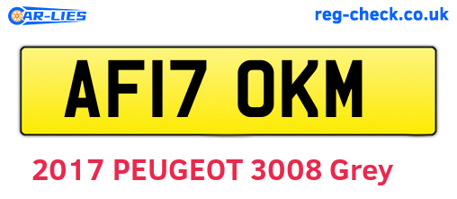 AF17OKM are the vehicle registration plates.