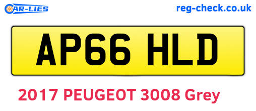 AP66HLD are the vehicle registration plates.