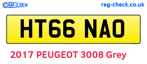 HT66NAO are the vehicle registration plates.