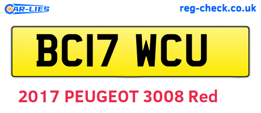 BC17WCU are the vehicle registration plates.