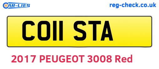 CO11STA are the vehicle registration plates.