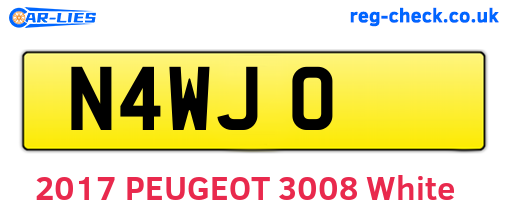 N4WJO are the vehicle registration plates.