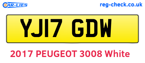 YJ17GDW are the vehicle registration plates.