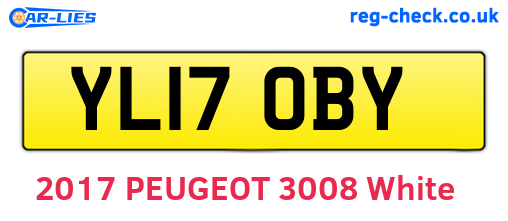 YL17OBY are the vehicle registration plates.