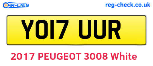 YO17UUR are the vehicle registration plates.