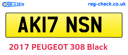 AK17NSN are the vehicle registration plates.