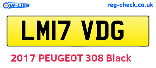 LM17VDG are the vehicle registration plates.