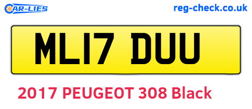 ML17DUU are the vehicle registration plates.