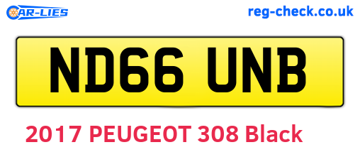 ND66UNB are the vehicle registration plates.