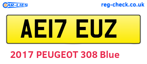 AE17EUZ are the vehicle registration plates.