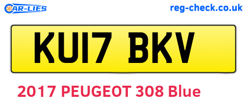 KU17BKV are the vehicle registration plates.