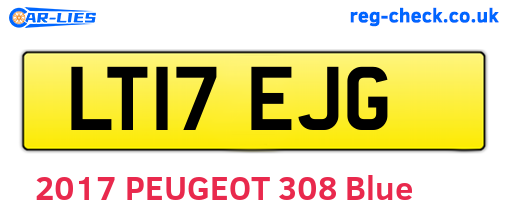 LT17EJG are the vehicle registration plates.