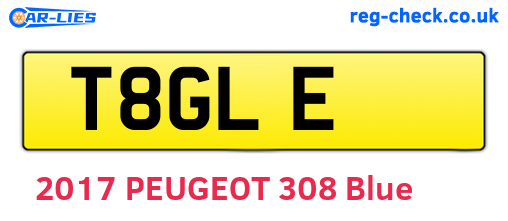 T8GLE are the vehicle registration plates.