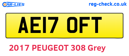 AE17OFT are the vehicle registration plates.