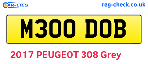 M300DOB are the vehicle registration plates.