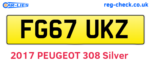 FG67UKZ are the vehicle registration plates.