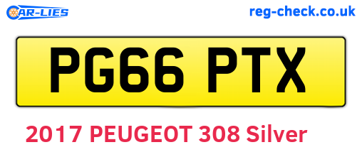 PG66PTX are the vehicle registration plates.