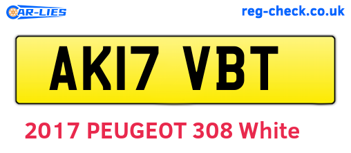 AK17VBT are the vehicle registration plates.
