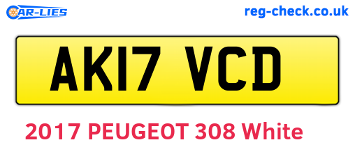 AK17VCD are the vehicle registration plates.