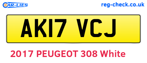 AK17VCJ are the vehicle registration plates.