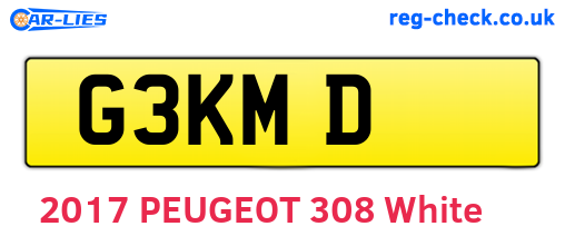 G3KMD are the vehicle registration plates.