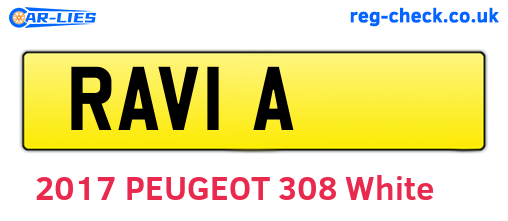 RAV1A are the vehicle registration plates.