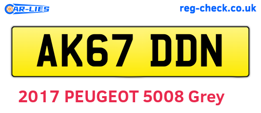 AK67DDN are the vehicle registration plates.