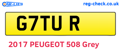 G7TUR are the vehicle registration plates.
