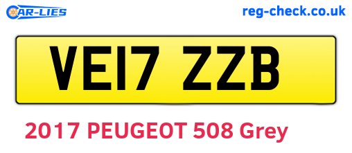 VE17ZZB are the vehicle registration plates.