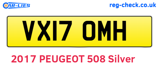 VX17OMH are the vehicle registration plates.