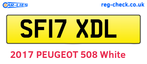 SF17XDL are the vehicle registration plates.