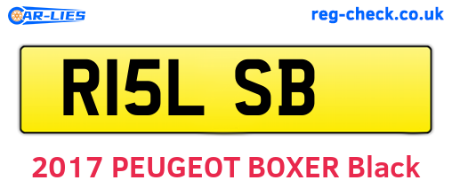 R15LSB are the vehicle registration plates.