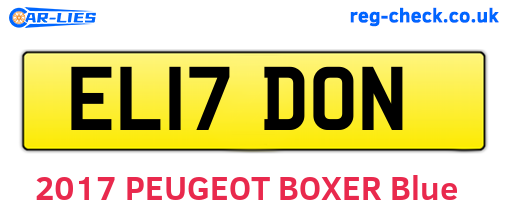 EL17DON are the vehicle registration plates.