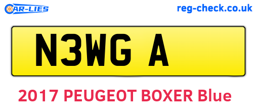 N3WGA are the vehicle registration plates.