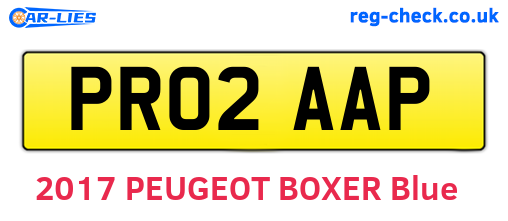 PR02AAP are the vehicle registration plates.