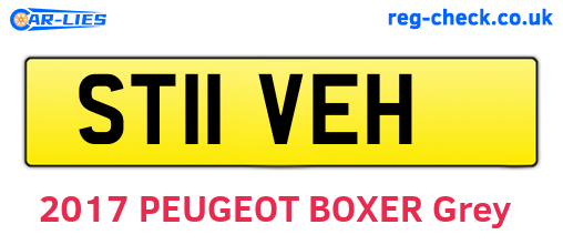 ST11VEH are the vehicle registration plates.