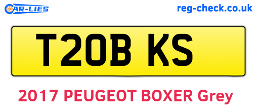 T20BKS are the vehicle registration plates.