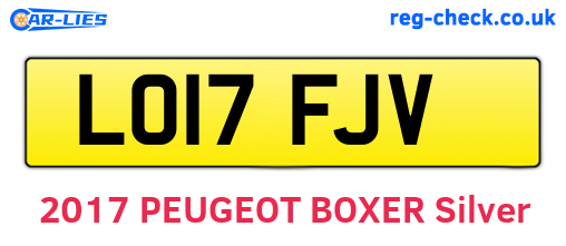 LO17FJV are the vehicle registration plates.