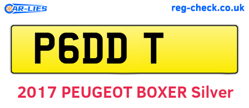 P6DDT are the vehicle registration plates.