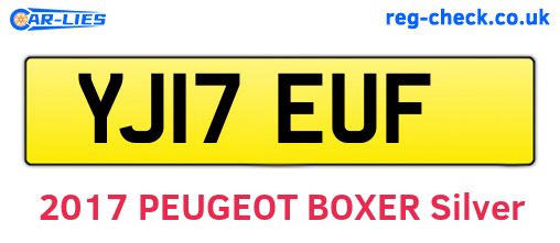 YJ17EUF are the vehicle registration plates.