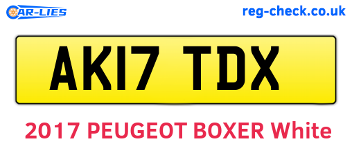 AK17TDX are the vehicle registration plates.