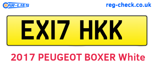 EX17HKK are the vehicle registration plates.