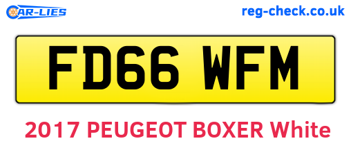 FD66WFM are the vehicle registration plates.